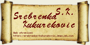 Srebrenka Kukureković vizit kartica